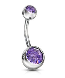 Lavistyskorut Koruliike Romeo & Julia Nayta Kaikki Napakorut | Napakoru, Double Jewel Navel Ring In Tanzanite